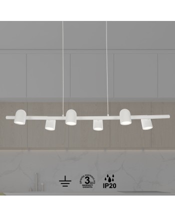 IOS * LÁMPARA LINEAL 6L*GU10 BLANCA